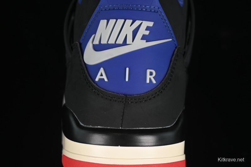 Nike Air Jordan 4 Retro Basketball Shoes in Black, Blue and Neutral Grey - FV5029-003