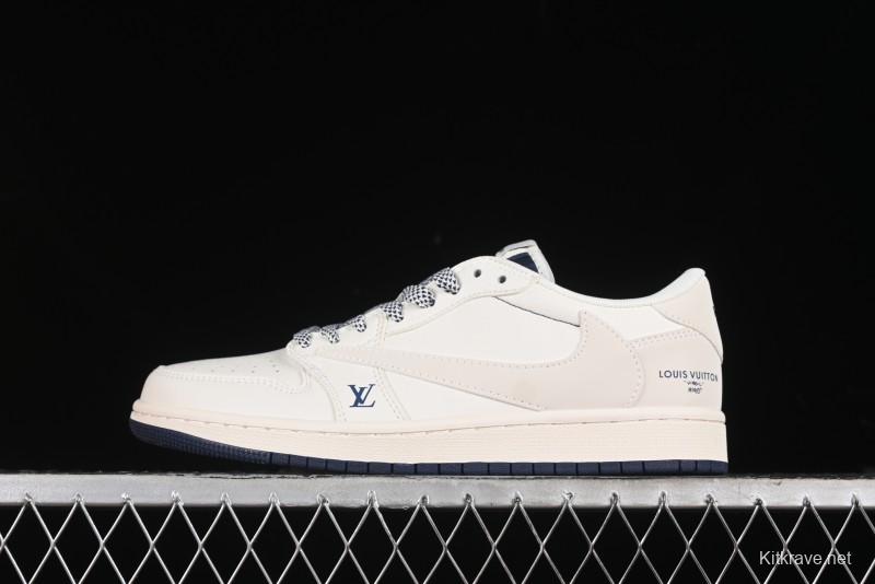 Nike Travis Scott x Fragment Design x Air Jordan 1 Low OG SP AJ1 LV Collaboration - XZ1268-003