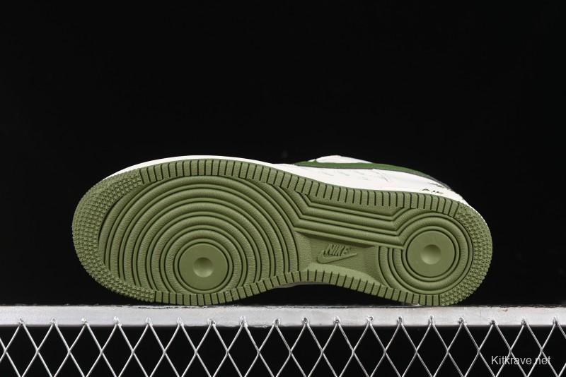 Nike Air Force 1'07 Low Stussy Collaboration - White Mint Green Low-Top Casual Sneakers - XZ3328-003