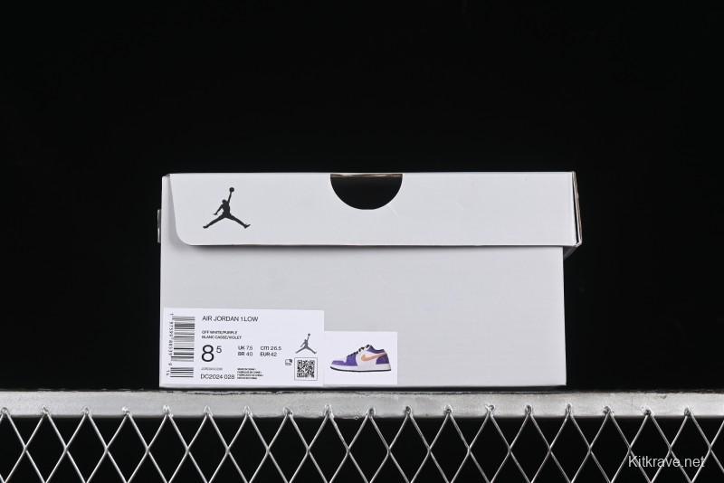 Nike Air Jordan 1 Low AJ1 Retro Basketball Shoes Lakers Purple Gold Kobe Tribute - DC2024-028