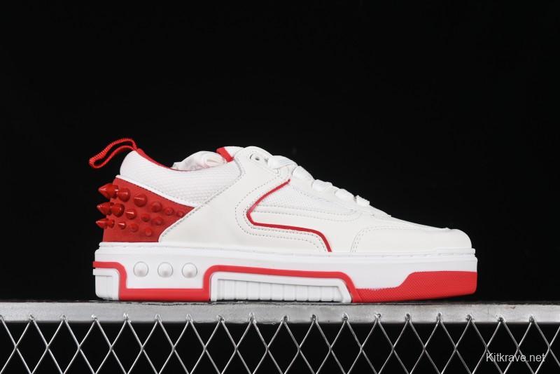 Christian Louboutin Astroloubi Comfortable Fashion Low-Top Sneakers White Red - X.D4