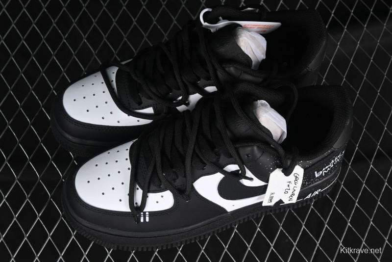 Nike Air Force 1 '07 Low Retro Street Spray White Peach Bubble Casual Sneakers - ZH0316-038