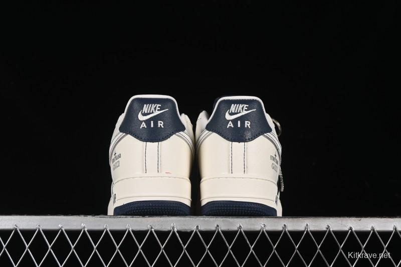Nike Air Force 1 '07 Low Gucci Stone Island Collaboration - Off White Graphite Low-Top Casual Sneakers - KK1988-013