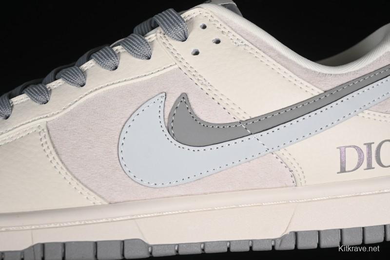 Nike SB Dunk Low Dior Collection - Beige Grey Blue Hook Anniversary High-End Custom Low-Top Casual Sneakers - XD6188-042