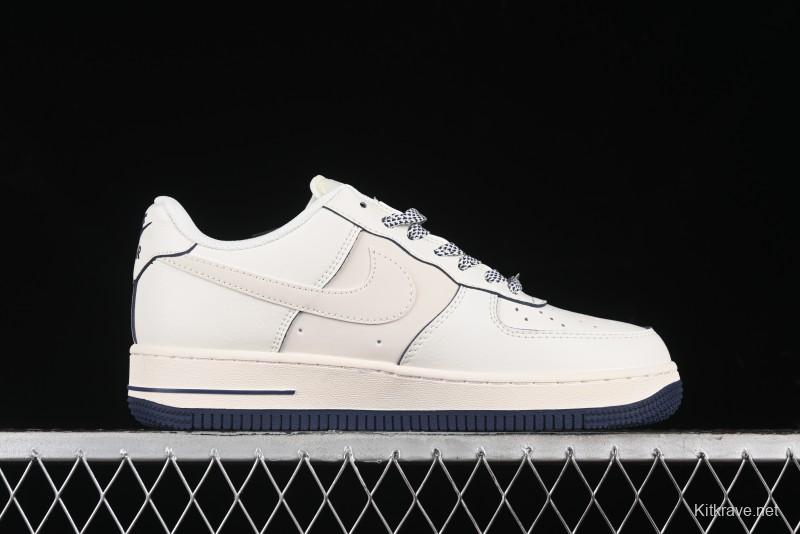 Nike Air Force 1 '07 Low Supreme The North Face Collaboration - Off White Light Blue Casual Sneakers - XZ1996-130