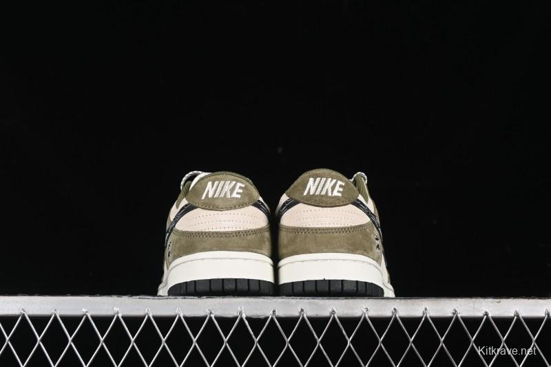 Nike SB Dunk Low UN Phantom Military Green Black Swoosh Anniversary Custom Low-Top Casual Skate Shoes - DJ2024-037