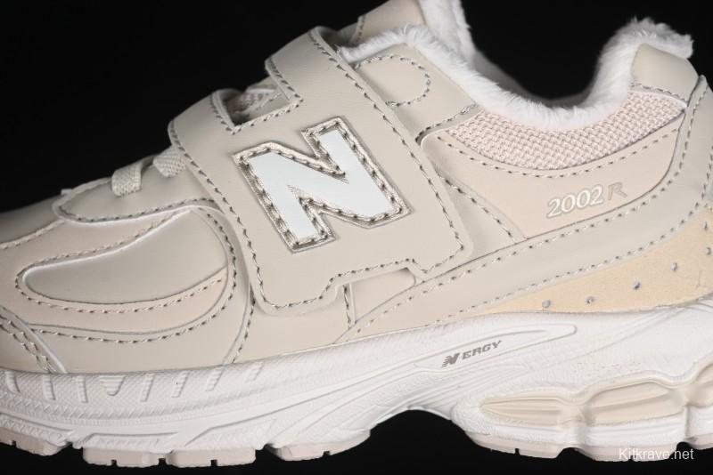 New Balance 2002R Series Hook and Loop Kids Shoes with Fleece Lining - PV2002TM