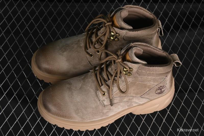 Timberland Outdoor Mid-Top Casual Chukka Boots with Premium Suede Leather and Anti-Odor Insole - TB10088KHAKI