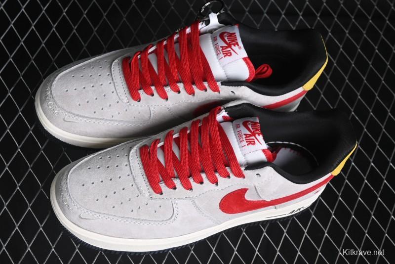 Nike Air Force 1 '07 Low Halloween Collaboration - Red Grey Pig Version Low Top Casual Sneakers - KK1988-020