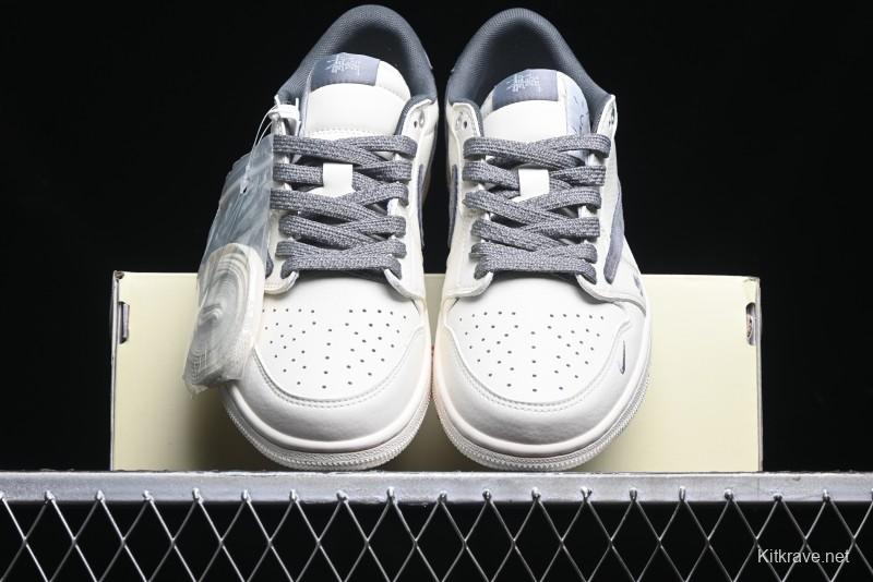 Nike Travis Scott x Fragment Design x Air Jordan 1 Low OG SP AJ1 Retro Sneakers - SJ2068-125