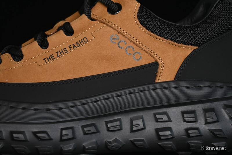 ECCO Offroad Series Lightweight Cushioned Leather Durable Outdoor Hiking Running Shoes - 63513001002