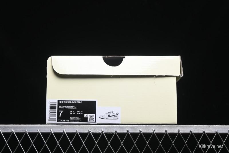 Nike SB Dunk Low Supreme Collaboration - Black Stitch Mini Swoosh Custom Low-Top Casual Skate Shoes - XX3186-302