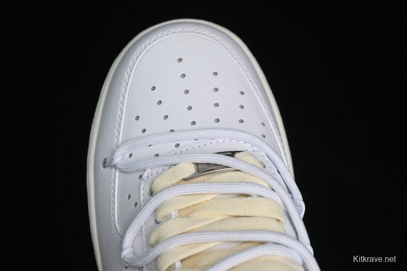 Nike Air Force 1 '07 Low Silver Hook Off-White Style Casual Sneakers - ZH0316-049