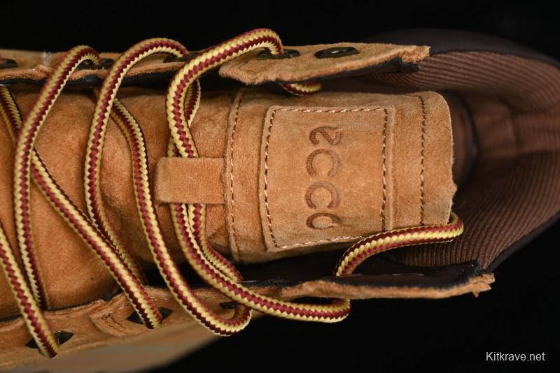 ECCO Exostrike Series Work Leather Anti-Slip Platform Boots - 63890801003