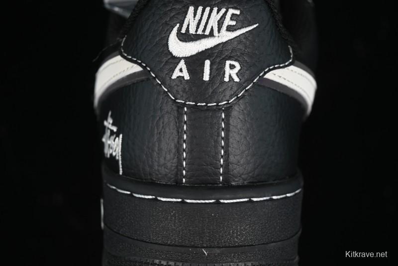 Nike Air Force 1 '07 Low Stussy Collaboration - Samurai Black Low-Top Casual Sneakers - XZ6188-969
