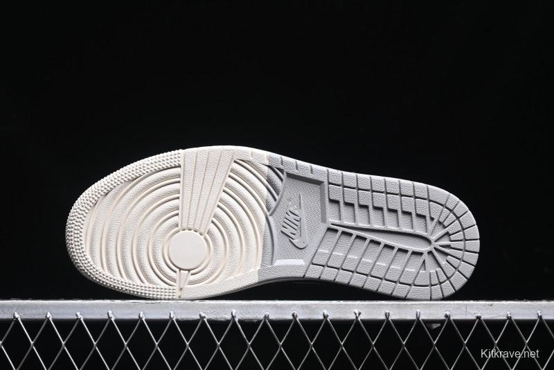 Nike Travis Scott x Fragment Design x Air Jordan 1 Low OG SP AJ1 Sneakers with Reverse Swoosh - SJ2068-134