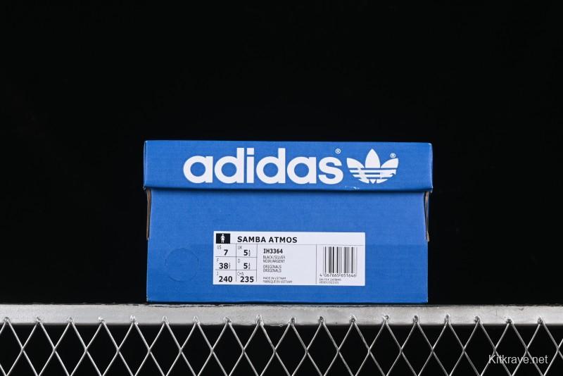 Adidas Samba Atmos IH3364 Patent Leather Black Silver Casual Sneakers