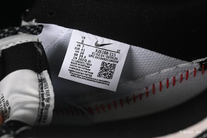 Nike Air Force 1 '07 Low Supreme Stussy Collaboration - Black Grey Red Label Low-Top Casual Sneakers - XZ6188-115