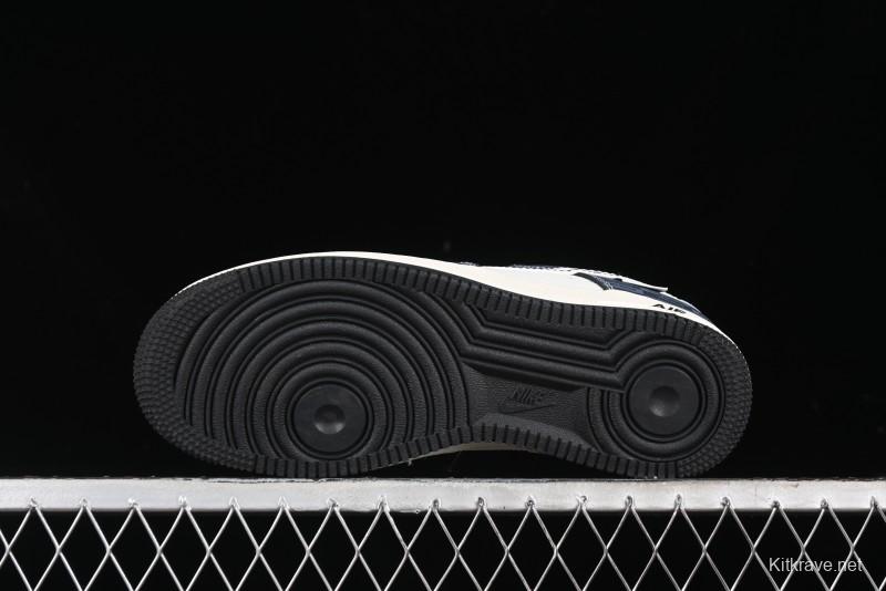 Nike Air Force 1 '07 Low Supreme Casual Sneakers in White-Blue Shadow - KK1988-009