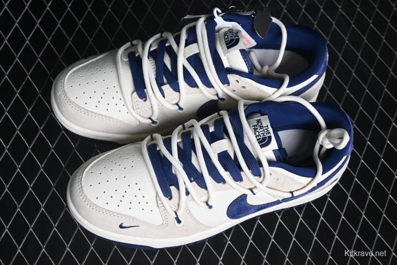 Nike SB Dunk Low The North Face Series - Strap Pig Eight Dark Blue Hook Anniversary High-End Custom Low-Top Casual Skate Shoes - DM6868-001