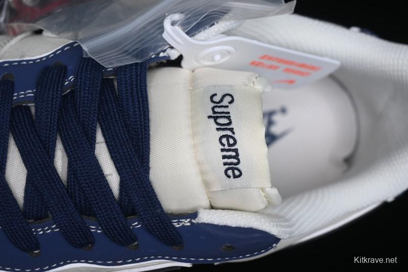 Nike Air Force 1 '07 Low Stone Island x Supreme Collaboration - Navy Blue & Off-White Low-Top Casual Sneakers - BB1616-302