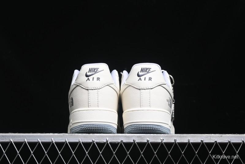 Nike Air Force 1 '07 Low The North Face Collaboration - Beige Grey Sole Low-Top Casual Sneakers - DF0188-014