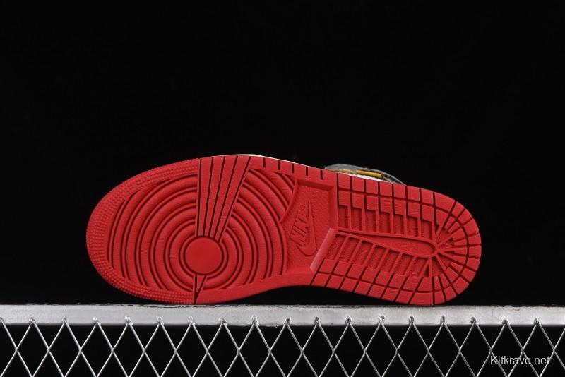 Nike Union x Air Jordan 1 Retro High Basketball Shoes with Chicago-Inspired Colorway - HV8563-600