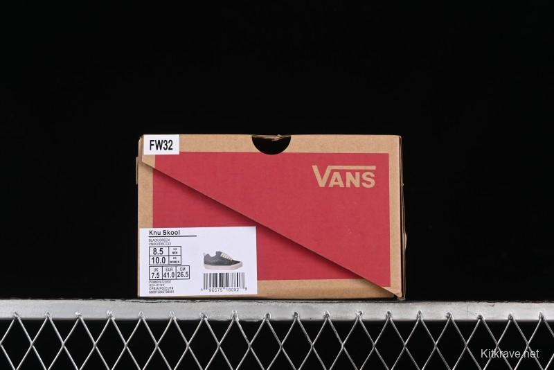 Vans Knu Skool Carbon Grey Black Green Low Top Retro Casual Vulcanized Sneakers - VN000D6CCI2