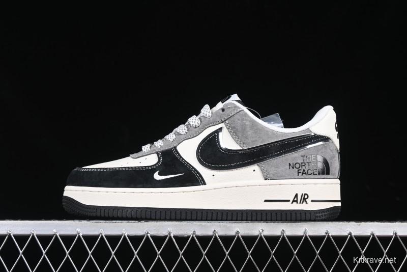 Nike Air Force 1'07 Low The North Face Collaboration Black Beige Grey Casual Sneakers - XZ6188-976