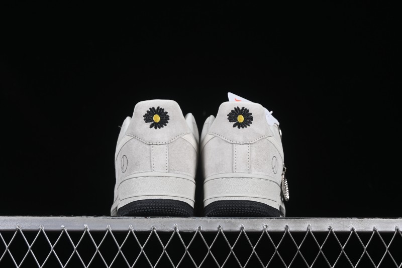 Nike Air Force 1 '07 Low Grey Pig Suede Graffiti Casual Sneakers - DF0188-035