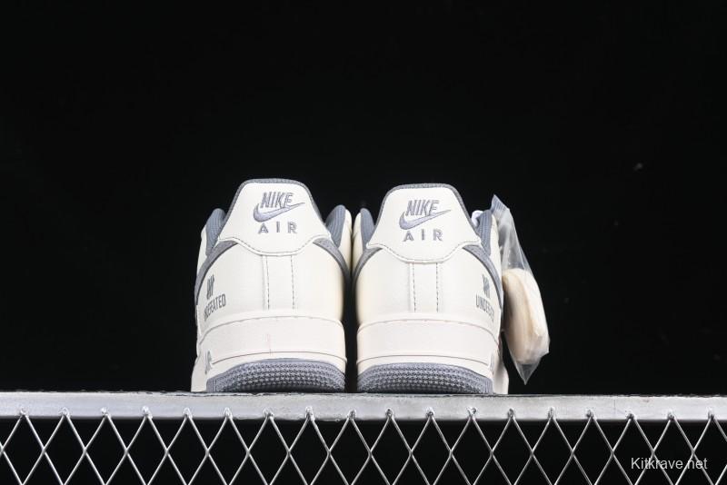 Nike Air Force 1 '07 Low UN Collaboration Pigskin Grey Stitch Low-Top Casual Sneakers - BB7518-018