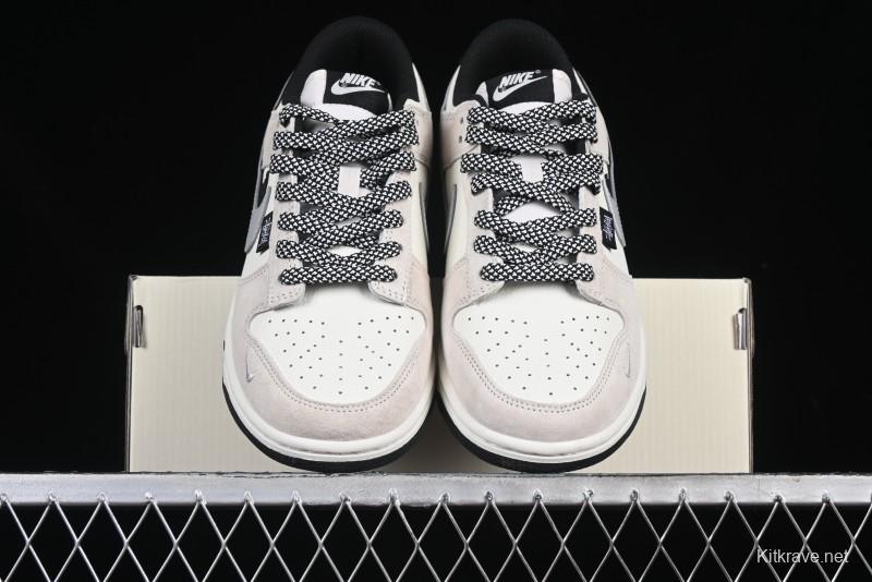 Nike SB Dunk Low Stussy Collaboration Grey Pig Suede Anniversary Custom Low-Top Casual Skate Shoes - DJ2024-061