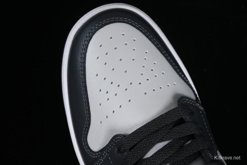 Nike Air Jordan 1 Low AJ1 Black Grey Blue Hook Basketball Shoes - DC0774-040