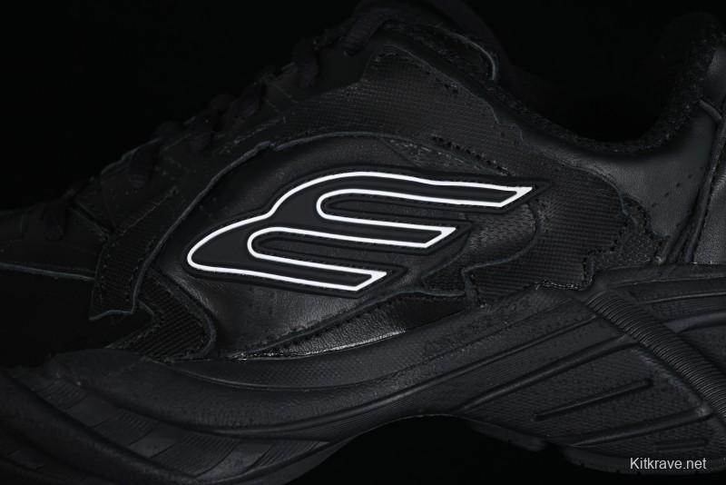 Balenciaga Monday Leather Round Toe Lace-Up Low-Top Casual Shoes - WDTSC1000