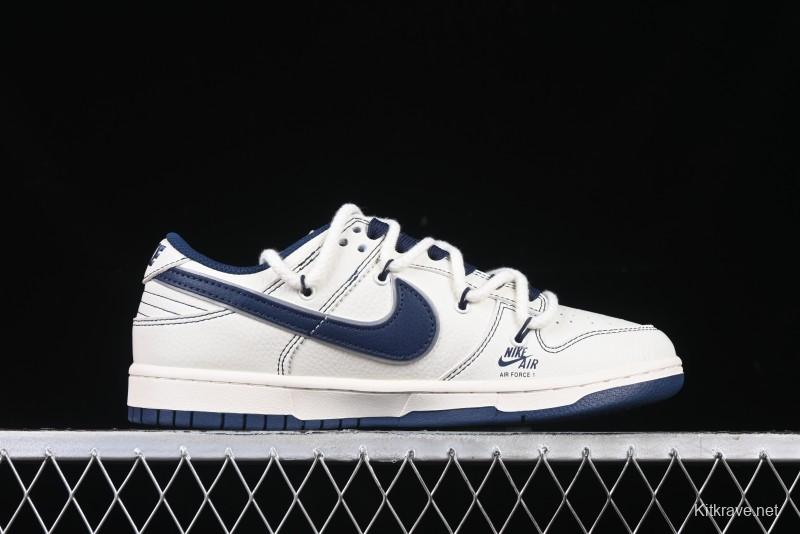 Nike SB Dunk Low Supreme Collaboration - Light Blue Mini Swoosh Anniversary Customized Low-Top Casual Skate Shoes - XX2025-568