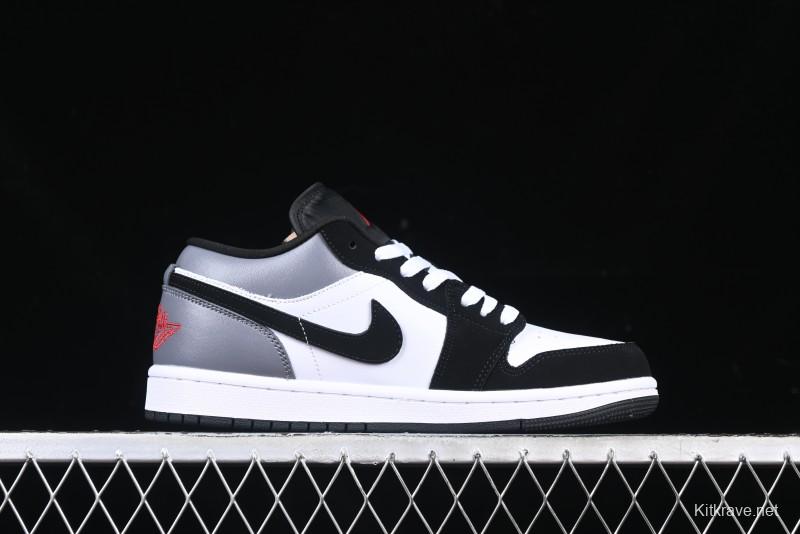 Nike Air Jordan 1 Low AJ1 Grey White Black Swoosh Casual Sneakers - HF3148-106