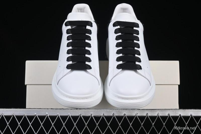 Alexander McQueen Oversized Sneakers with Black Suede Heel Detail - D.E5