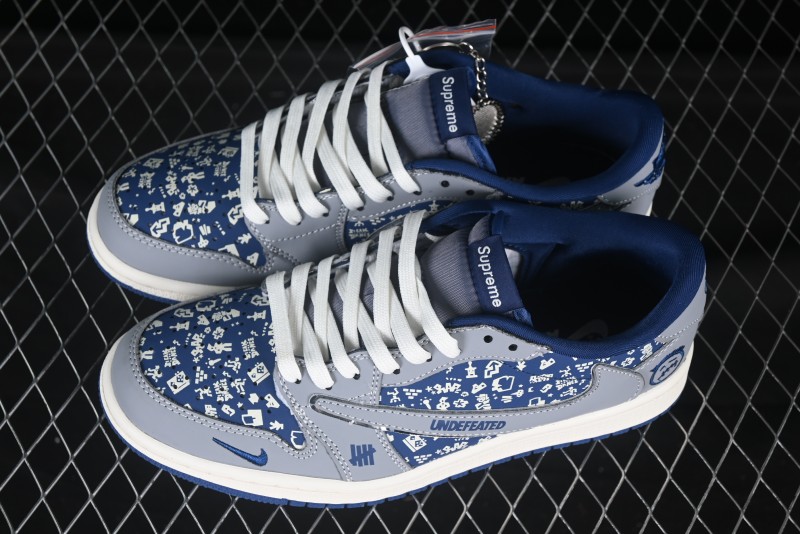Nike Travis Scott x Fragment Design x Air Jordan 1 Low OG SP AJ1 Retro Sneakers - XS2024-015