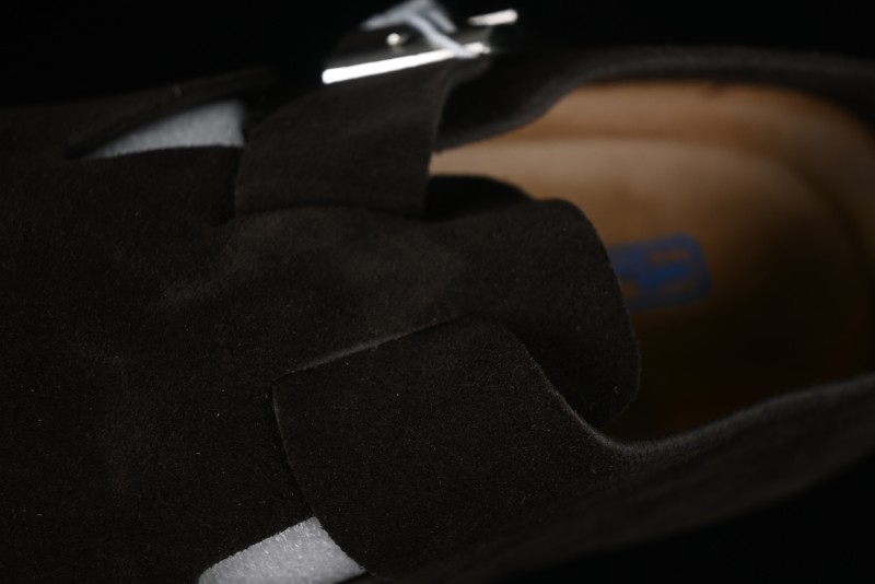 Birkenstock London BS Unisex Slip-On Casual Shoes with Soft Suede Leather and Lambswool Insole - BS
