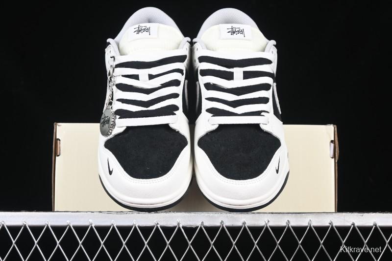 Nike SB Dunk Low Stussy Collaboration - High-End Custom Anniversary Edition Low-Top Casual Skate Shoes SF1029-402