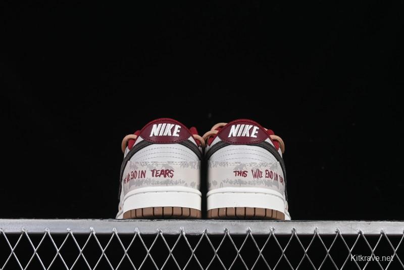 Nike Dunk Low Retro Vintage Distressed Graffiti Deconstructed Casual Sneakers - FB7160-161