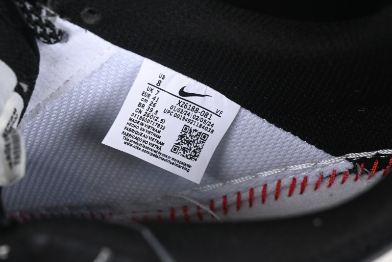 Nike Air Force 1 '07 Low Stussy Collaboration Black & White Swoosh Casual Sneakers - XZ6188-081