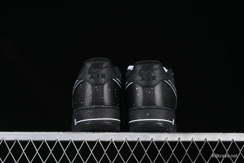 Nike Air Force 1 '07 Low 2D Anime Theme Black White Splatter Casual Sneakers - CK0316-059