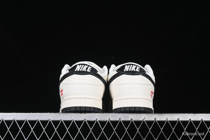 Nike SB Dunk Low Supreme Collaboration - Beige Brown Anniversary High-End Custom Low-Top Casual Skate Shoes - XS1086-003