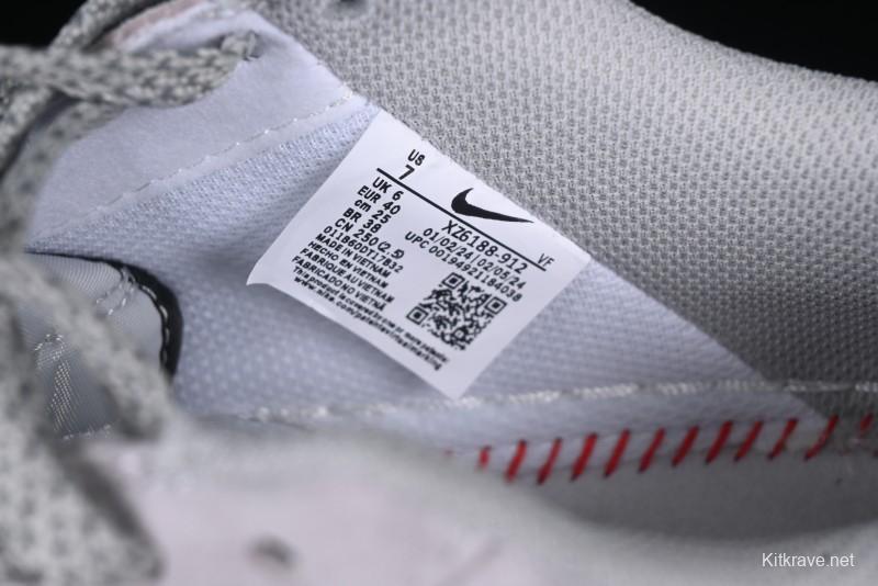 Nike Air Force 1 '07 Low Stussy Collaboration Silver Trim Black Swoosh Low-Top Casual Sneakers - XZ6188-912