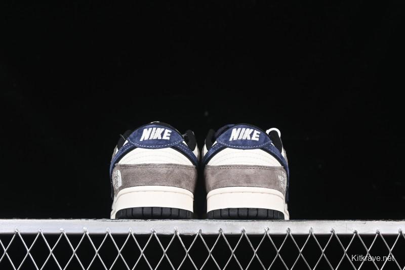 Nike SB Dunk Low The North Face Collaboration - Mysterious Grey Anniversary Edition Customized Low-Top Casual Skate Shoes - XS1086-006