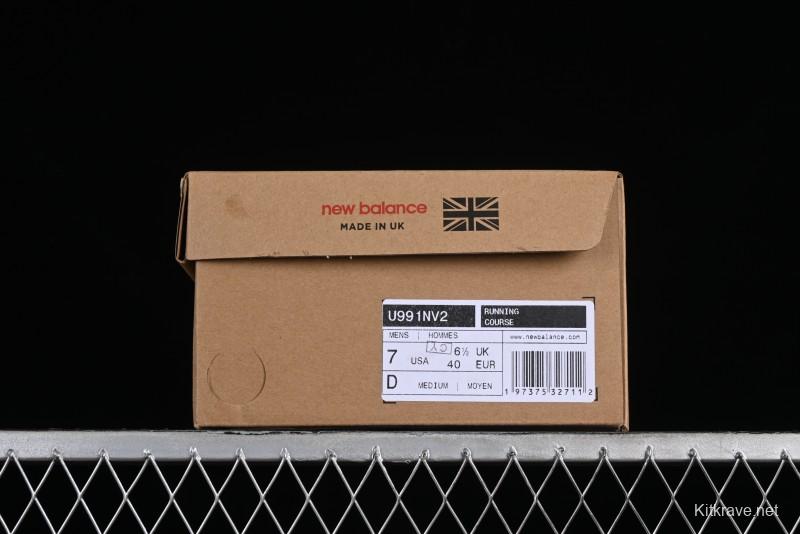 New Balance Made In USA 991 Series Classic Casual Dad Shoes Retro Running Sneakers - U991NV2