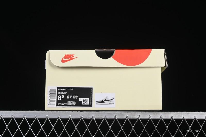 Nike Air Force 1 '07 Low Stussy Collaboration Black Grey Patchwork Low-Top Casual Sneakers - XZ6188-363