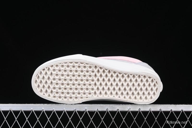 Vans Knu Skool Low-Top Retro Casual Vulcanized Sneakers in Off-White Pink - VN0009QPNK