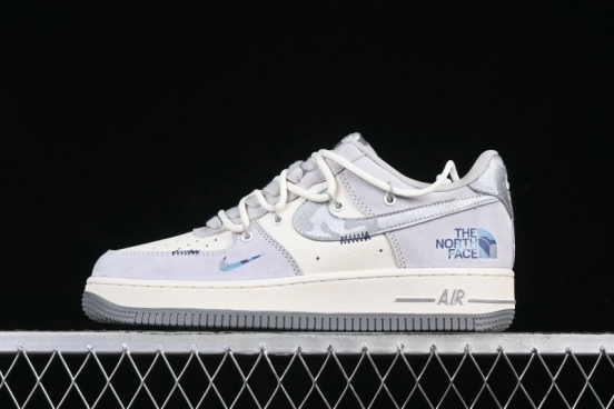 Nike Air Force 1 '07 Low The North Face Collaboration Silver Swoosh Drawstring Casual Sneakers - DM6688-016